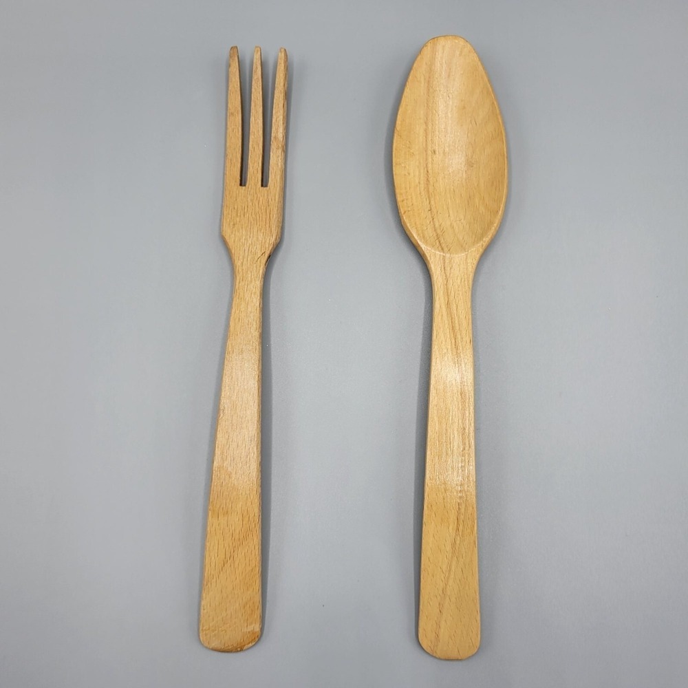 Wooden Spoon And Fork Set Solid Wood Utensils Made in Japan #1
